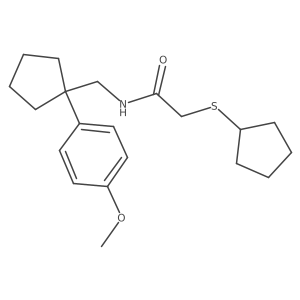 2-(cyclopentylthio)-N-((1-(4-methoxyphenyl)cyclopentyl)methyl)acetamide Structure