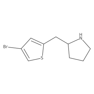 2-((4-Bromothiophen-2-yl)methyl)pyrrolidine结构式