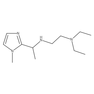 n1,n1-Diethyl-n2-(1-(1-methyl-1h-imidazol-2-yl)ethyl)ethane-1,2-diamine结构式