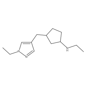 Cyclopentanamine, N-ethyl-3-[(1-ethyl-1H-pyrazol-4-yl)methyl]-结构式