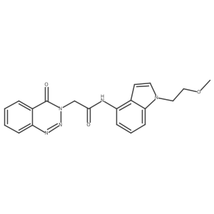 N-[1-(2-methoxyethyl)-1H-indol-4-yl]-2-(4-oxo-1,2,3-benzotriazin-3(4H)-yl)acetamide结构式