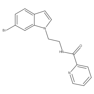 N-[2-(6-bromo-1H-indol-1-yl)ethyl]-2-pyridinecarboxamide结构式