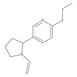 2-(6-(Ethylthio)pyridin-3-yl)pyrrolidine-1-carbaldehyde结构式
