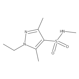 1-Ethyl-N,3,5-trimethyl-1H-pyrazole-4-sulfonamide结构式
