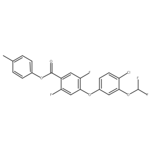 (4-Methylphenyl) 4-[4-chloro-3-(difluoromethoxy)phenoxy]-2,5-difluorobenzoate结构式