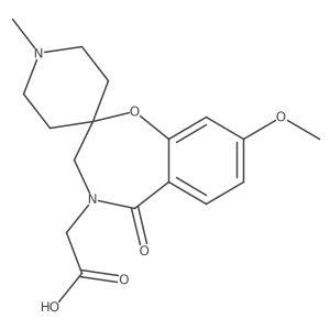 2-(8-Methoxy-1'-methyl-5-oxo-3H-spiro[benzo[f][1,4]oxazepine-2,4'-piperidin]-4(5H)-yl)acetic acid Structure