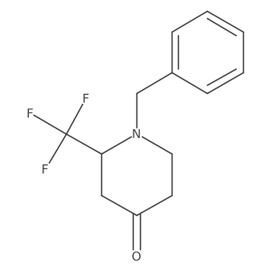4-Piperidinone, 1-(phenylmethyl)-2-(trifluoromethyl)-, (2S)-结构式