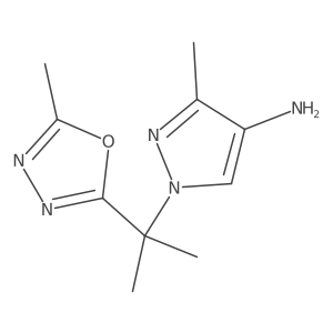 3-Methyl-1-[2-(5-methyl-1,3,4-oxadiazol-2-yl)propan-2-yl]pyrazol-4-amine Structure