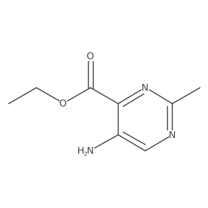 Ethyl 5-amino-2-methylpyrimidine-4-carboxylate结构式