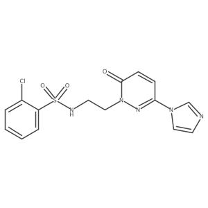 N-(2-(3-(1H-imidazol-1-yl)-6-oxopyridazin-1(6H)-yl)ethyl)-2-chlorobenzenesulfonamide结构式