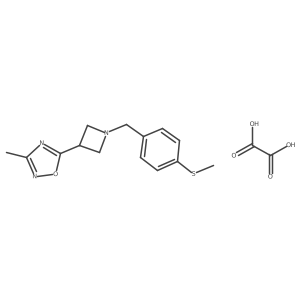 3-Methyl-5-(1-(4-(methylthio)benzyl)azetidin-3-yl)-1,2,4-oxadiazole oxalate Structure