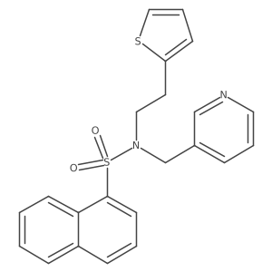 N-(pyridin-3-ylmethyl)-N-(2-(thiophen-2-yl)ethyl)naphthalene-1-sulfonamide结构式