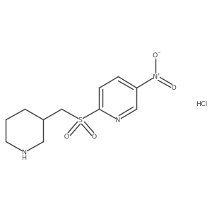 5-Nitro-2-((piperidin-3-ylmethyl)sulfonyl)pyridine hydrochloride Structure
