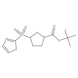 (S)-tert-butyl 3-(thiazol-2-ylsulfonyl)pyrrolidine-1-carboxylate结构式