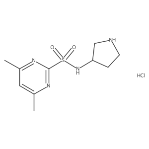 (R)-4,6-dimethyl-N-(pyrrolidin-3-yl)pyrimidine-2-sulfonamide hydrochloride结构式