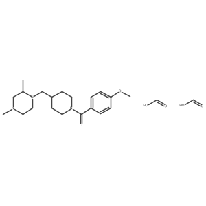 (4-((2,4-Dimethylpiperazin-1-yl)methyl)piperidin-1-yl)(4-methoxyphenyl)methanone diformate结构式