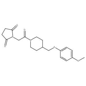 1-(2-(4-(((4-Methoxyphenyl)thio)methyl)piperidin-1-yl)-2-oxoethyl)pyrrolidine-2,5-dione Structure
