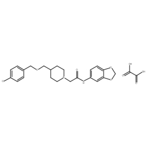 N-(benzo[d][1,3]dioxol-5-yl)-2-(4-(((4-chlorobenzyl)oxy)methyl)piperidin-1-yl)acetamide oxalate Structure