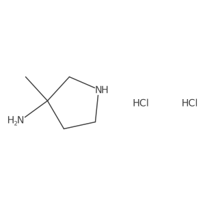 3-Methylpyrrolidin-3-amine dihydrochloride结构式