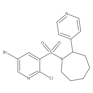 1-[(5-Bromo-2-chloropyridin-3-yl)sulfonyl]-2-(pyridin-4-yl)azepane结构式