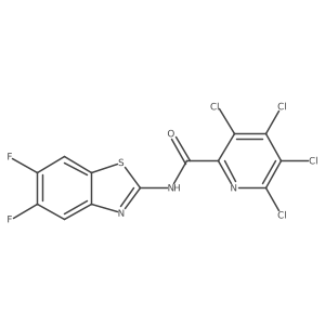 3,4,5,6-tetrachloro-N-(5,6-difluoro-1,3-benzothiazol-2-yl)pyridine-2-carboxamide Structure