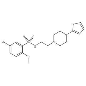 5-chloro-2-methoxy-N-(2-(4-(thiophen-2-yl)piperidin-1-yl)ethyl)benzenesulfonamide Structure