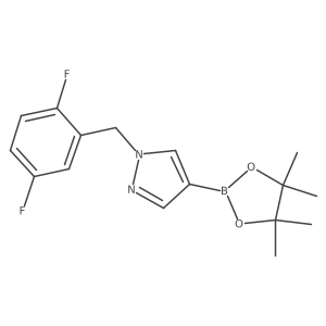 1H-Pyrazole, 1-[(2,5-difluorophenyl)methyl]-4-(4,4,5,5-tetramethyl-1,3,2-dioxaborolan-2-yl)-结构式