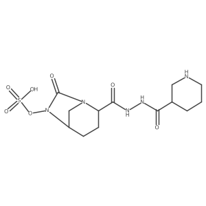 [(2S,5R)-7-oxo-2-[[[(3S)-piperidine-3-carbonyl]amino]carbamoyl]-1,6-diazabicyclo[3.2.1]octan-6-yl] hydrogen sulfate结构式