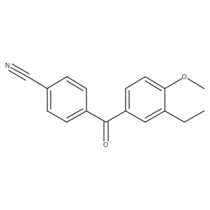 4-(3-Ethyl-4-methoxybenzoyl)benzonitrile结构式
