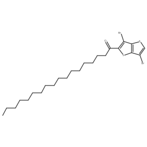 1-(3,6-Dibromothieno[3,2-b]thiophen-5-yl)octadecan-1-one结构式