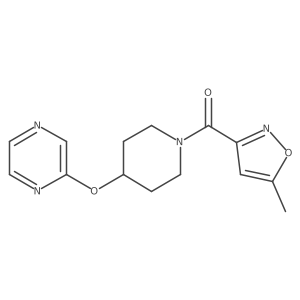 (5-Methylisoxazol-3-yl)(4-(pyrazin-2-yloxy)piperidin-1-yl)methanone Structure