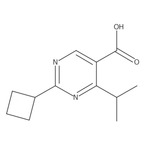 2-Cyclobutyl-4-isopropylpyrimidine-5-carboxylic acid结构式