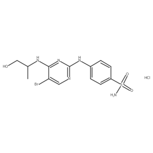 4-((5-Bromo-4-(((1R)-2-hydroxy-1-methylethyl)amino)pyrimidin-2-yl)amino)benzenesulfonamide hydrochloride结构式