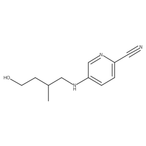5-[(4-Hydroxy-2-methylbutyl)amino]pyridine-2-carbonitrile结构式
