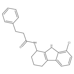 N-(8-chloro-2,3,4,9-tetrahydro-1H-carbazol-1-yl)-3-phenylpropanamide Structure