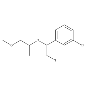 1-Chloro-3-{2-iodo-1-[(1-methoxypropan-2-yl)oxy]ethyl}benzene Structure