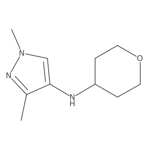 1,3-Dimethyl-N-(tetrahydro-2H-pyran-4-yl)-1H-pyrazol-4-amine结构式