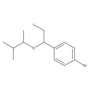 1-Bromo-4-{2-iodo-1-[(3-methylbutan-2-yl)oxy]ethyl}benzene Structure