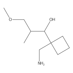 1-[1-(Aminomethyl)cyclobutyl]-3-methoxy-2-methylpropan-1-ol Structure