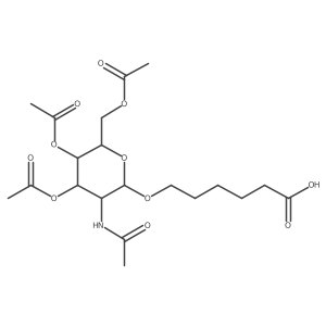 6-[[(2R,3R,4R,5R,6R)-3-Acetamido-4,5-diacetoxy-6-(acetoxymethyl)tetrahydro-2H-pyran-2-yl]oxy]hexanoic Acid结构式