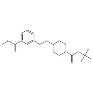 Tert-butyl 4-((3-(methoxycarbonyl)phenoxy)methyl)piperidine-1-carboxylate Structure