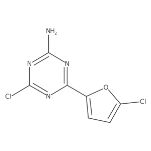 4-Chloro-6-(5-chlorofuran-2-yl)-1,3,5-triazin-2-amine Structure