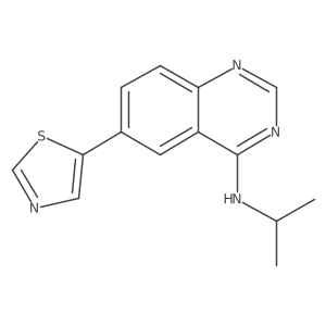 N-isopropyl-6-(thiazol-5-yl)quinazolin-4-amine结构式