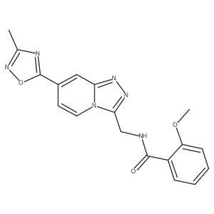 2-Methoxy-N-{[7-(3-methyl-1,2,4-oxadiazol-5-YL)-[1,2,4]triazolo[4,3-A]pyridin-3-YL]methyl}benzamide结构式