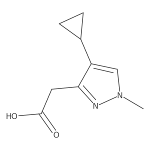 2-(4-Cyclopropyl-1-methyl-1H-pyrazol-3-yl)acetic acid结构式
