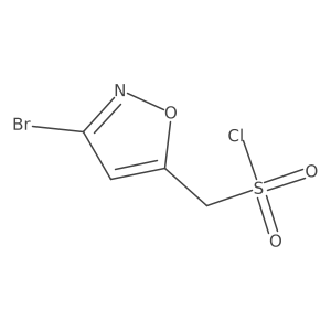 (3-Bromo-1,2-oxazol-5-yl)methanesulfonyl chloride Structure