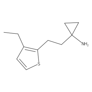 1-[2-(3-Ethylthiophen-2-yl)ethyl]cyclopropan-1-amine结构式