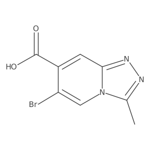 6-Bromo-3-methyl-[1,2,4]triazolo[4,3-a]pyridine-7-carboxylic acid Structure
