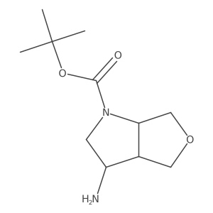 tert-Butyl 3-aminohexahydro-1H-furo[3,4-b]pyrrole-1-carboxylate结构式