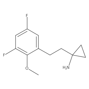 1-[2-(3,5-Difluoro-2-methoxyphenyl)ethyl]cyclopropan-1-amine结构式